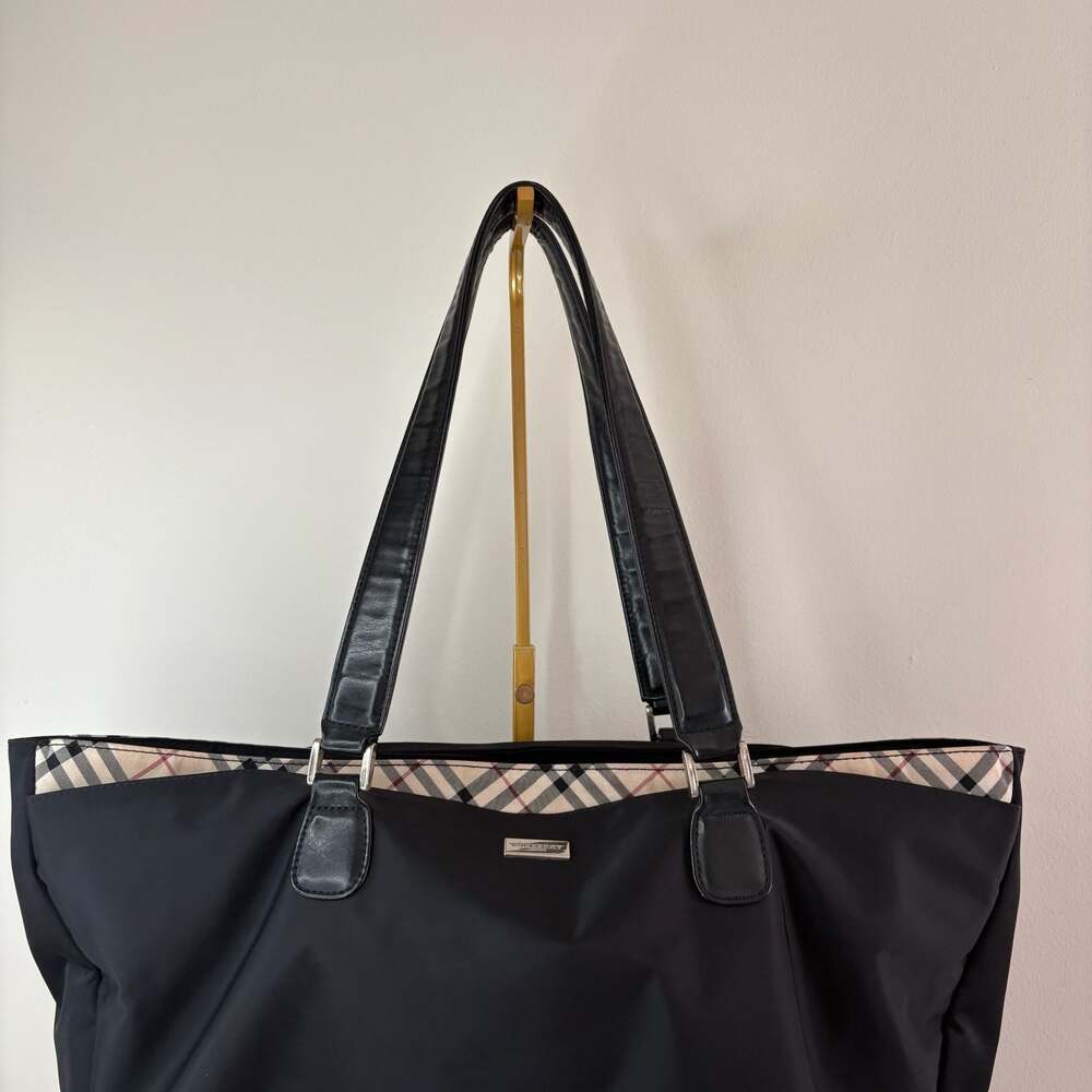 Burberry Nylon Tote Bag with Nova Check Trim - Picture 8 of 15